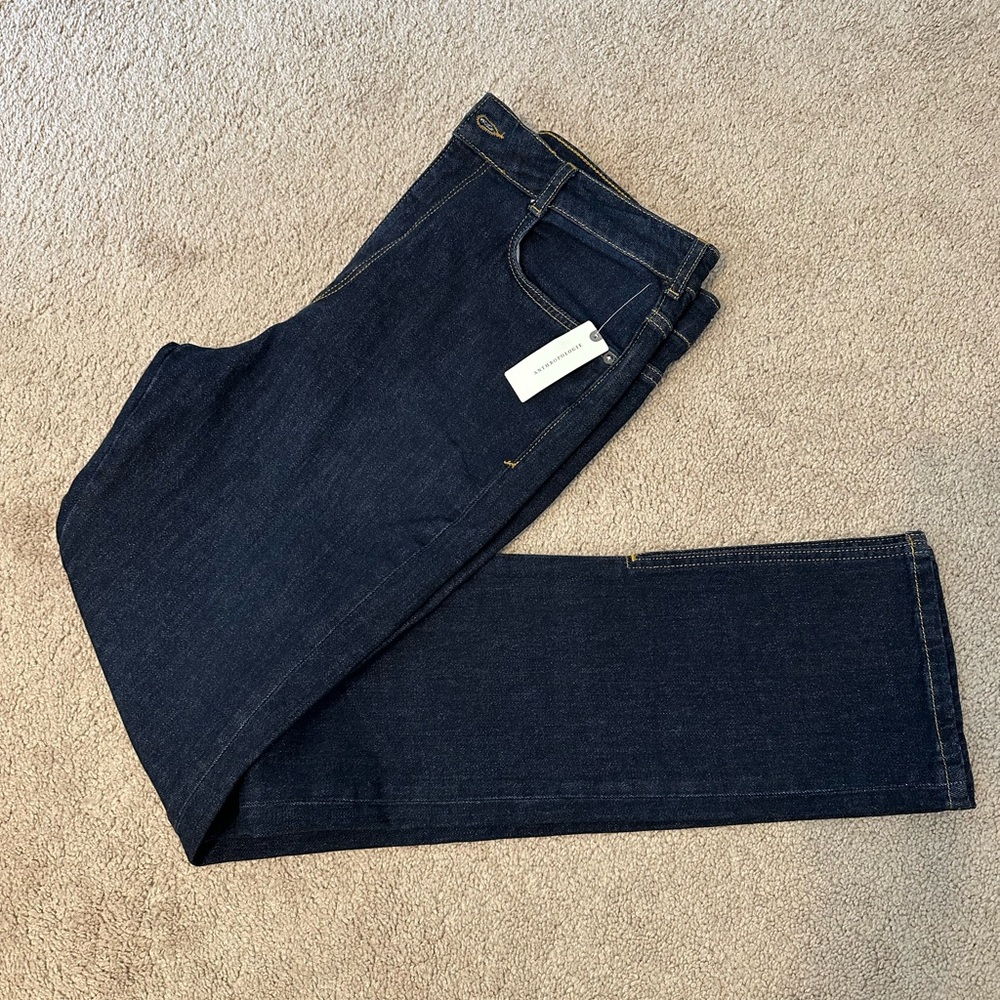 NWT Pilcro Straight-Leg Jeans in Dark Indigo